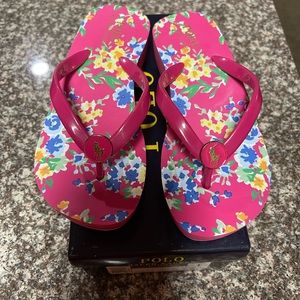 Girls: Polo Ralph Lauren Wedge Flip Flop